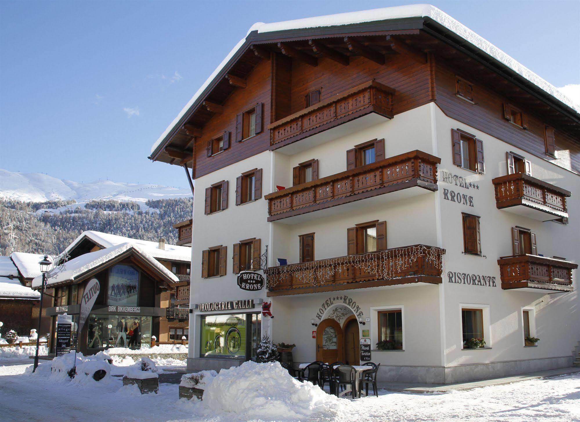 Hotel Krone Livigno Exterior foto